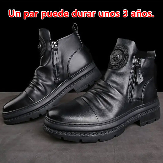 🔥🔥Un par puede durar unos 3 años⏳【39-44】Nuevas botas de cuero para hombre, piel de vacuno de alta calidad, hechas a mano._3853376