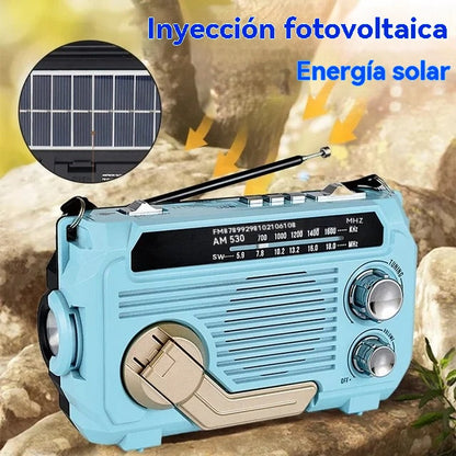 【Descuento】【Autenticidad garantizada】Linterna portátil con radio AM multifunción