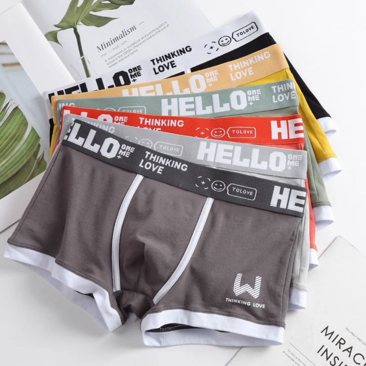 Calzoncillos bóxer de algodón para hombre nuevos