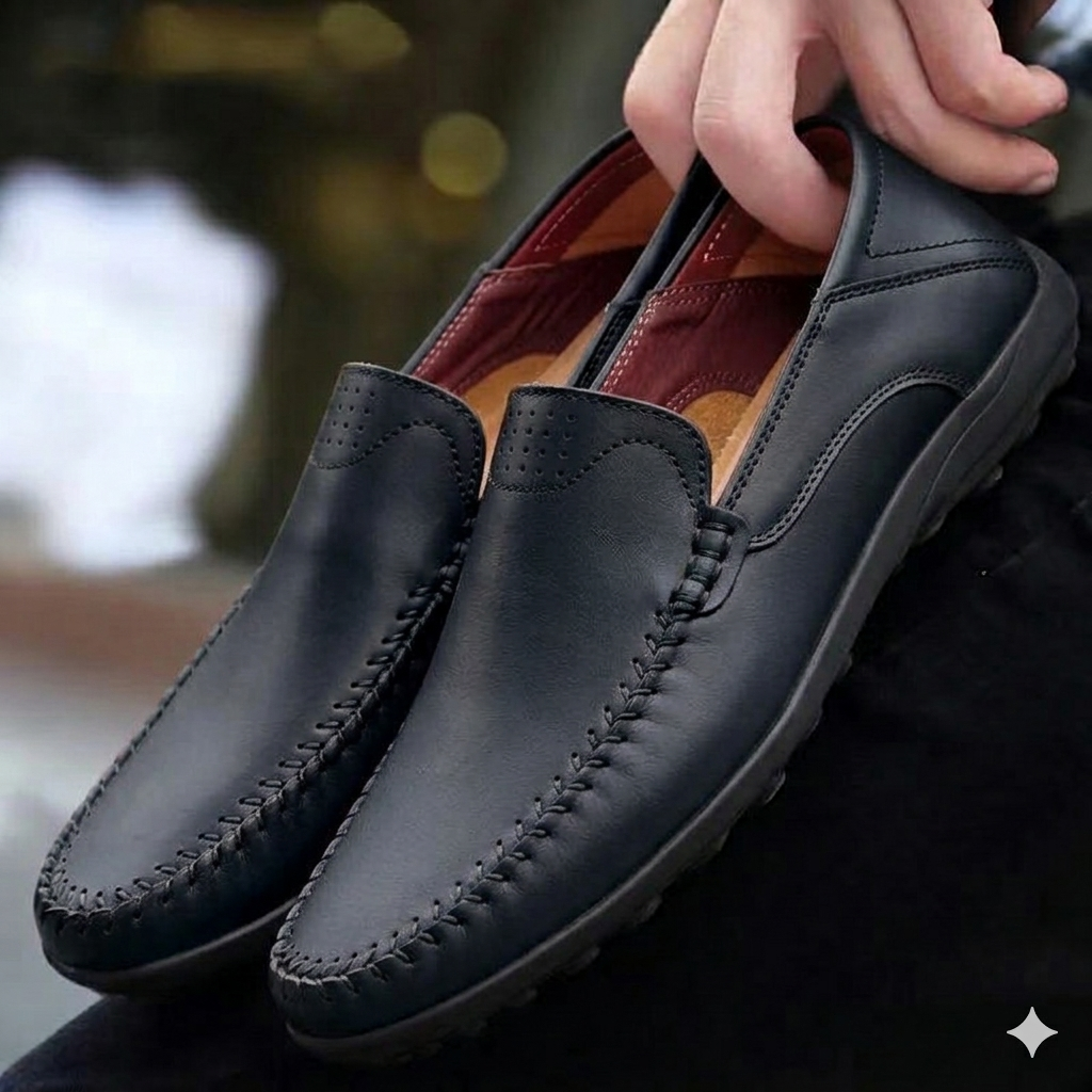 【39-44】Zapatos casuales de cuero de vaca de moda para hombres