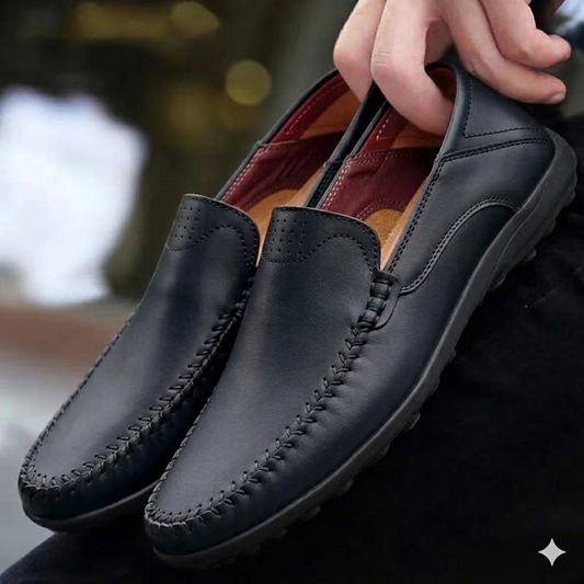 【39-44】Zapatos casuales de cuero de vaca de moda para hombres