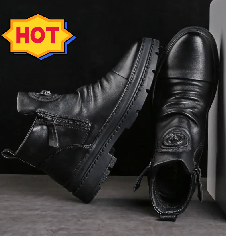 🔥🔥Un par puede durar unos 3 años⏳【39-44】Nuevas botas de cuero para hombre, piel de vacuno de alta calidad, hechas a mano._3853376