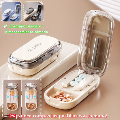 Pastillero multifuncional portátil, hermético y a prueba de humedad
