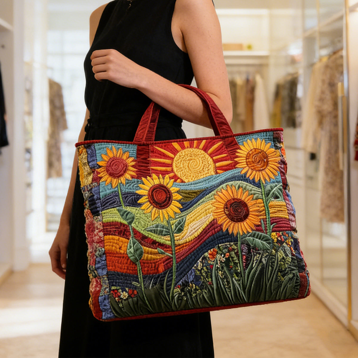 Bolsa de mano con diseño floral personalizado