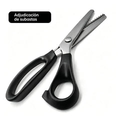 🔥Set din 2 piese ✂️ Foarfece profesionale cu lame zimțate – Foarfece ascuțite pentru materiale textile