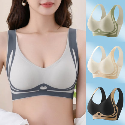 【Pachet de 4】Sutien pentru femei fără sârmă, dintr-o bucată【40-85KG】_4041682