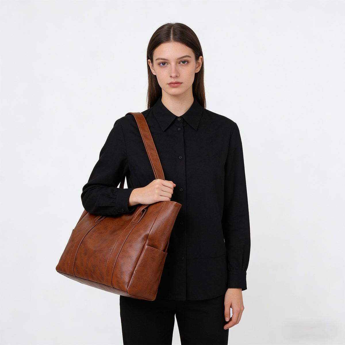Nuevo bolso de hombro de piel suave para mujer