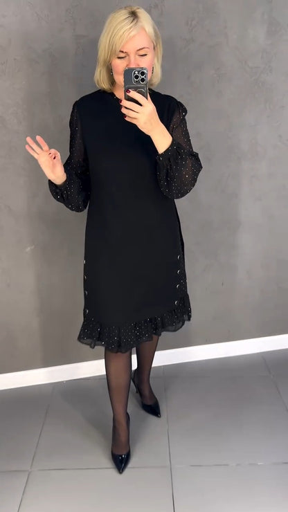 💖💖【S-5XL】🍁🍂Nuevo vestido elegante de otoño e invierno_3840857