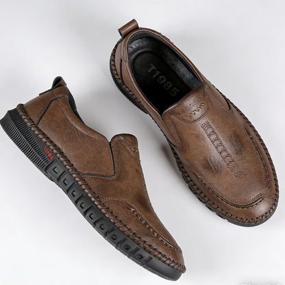 👞Promoción 50%【39-44】Zapatillas deportivas de hombre 2026, de cuero natural, con suela suave, antideslizantes y transpirables