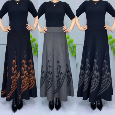 👗🎀【S-3XL】Falda de lana gruesa de otoño e invierno._3832398