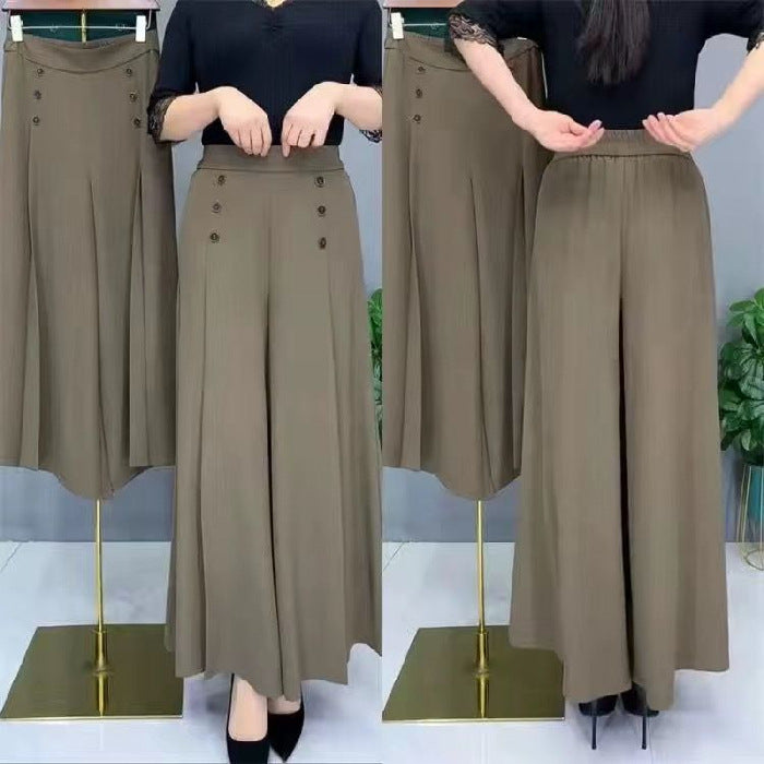 💖【M-5XL】Ženske modne hlače s visokim strukom i širokim nogavicama, mekane i s elegantno padajućim materijalom, vrhunske kvalitete