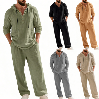 Conjunto de dos piezas para hombre: top holgado y pantalón con capucha ✅️Pago contra reembolso