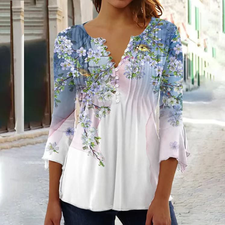 [Oferta ograniczona czasowo - kup jeden, a drugi dostaniesz gratis] [S-5XL] Modna damska koszulka z dekoltem w serek_4063334
