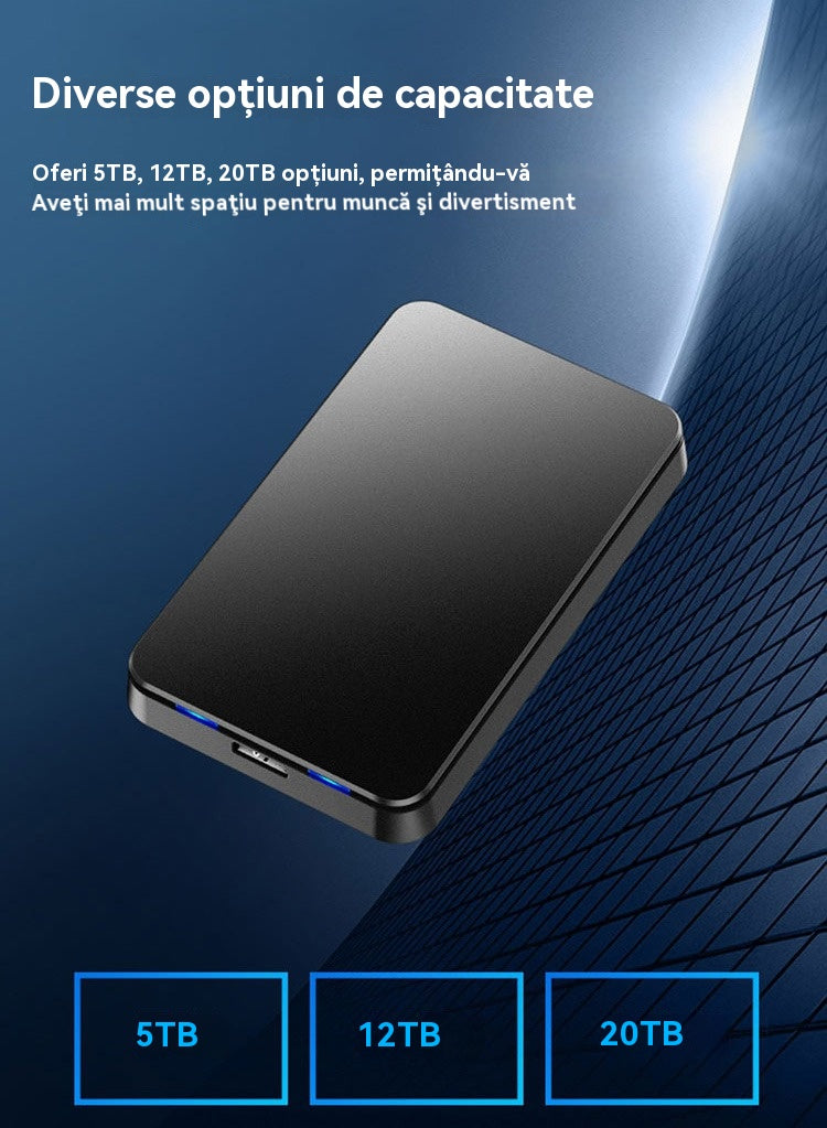 👍Hard disk mobil ultra rapid de 20TB + Software backup inclus + Husă de protecție cadou