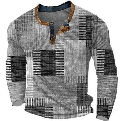 [S-4XL] Pánske polo tričko s dlhým rukávom a potlačou