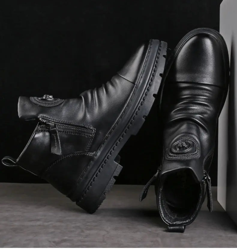🔥🔥Un par puede durar unos 3 años⏳【39-44】Nuevas botas de cuero para hombre, piel de vacuno de alta calidad, hechas a mano._3853376