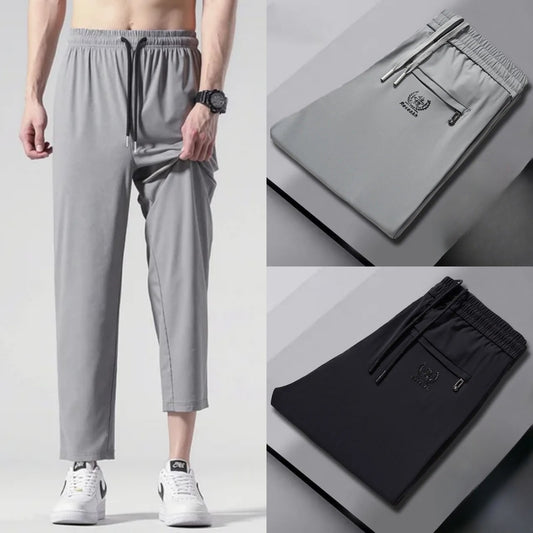【Cumpără 1 primești 1 gratis】【M-5XL】Vara subțire gheață mătase pantaloni casual bărbați