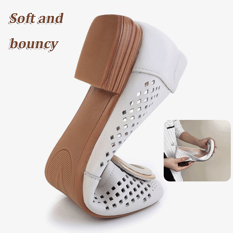 Zapatos planos de cuero con suela suave para mujer 2026