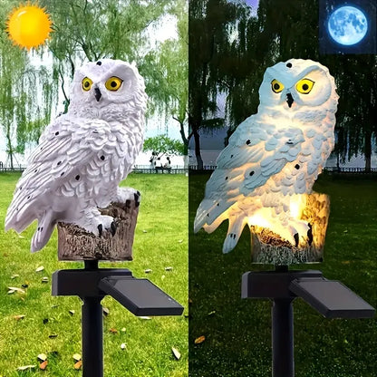Lámpara solar decorativa de búho: luz cálida para tu jardín