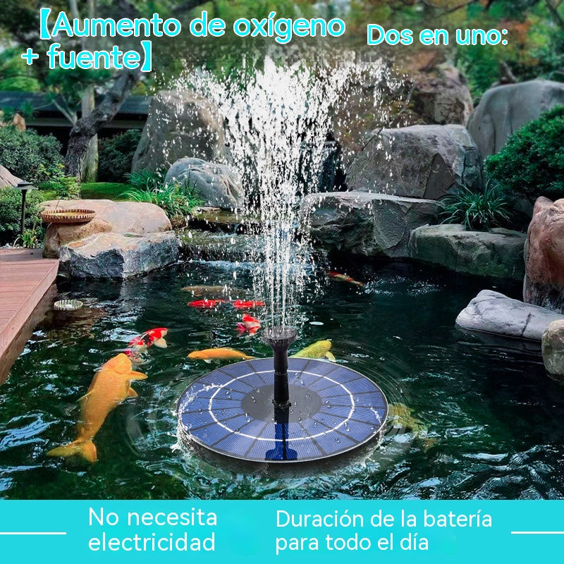 Fuente de agua alimentada por energía solar