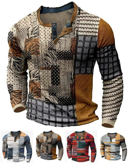Camiseta de manga larga para hombre (tallas S a 4XL)