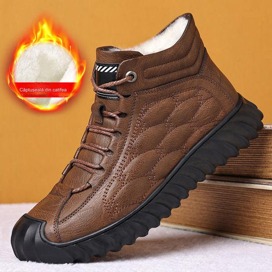 2024 nuevas botas de nieve forradas de cuero para hombres_3849571