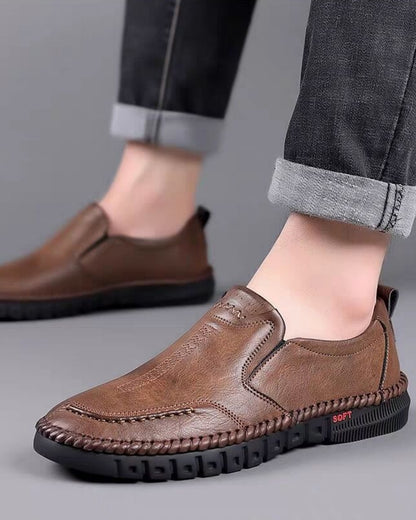 👞Promoción 50%【39-44】Zapatillas deportivas de hombre 2026, de cuero natural, con suela suave, antideslizantes y transpirables