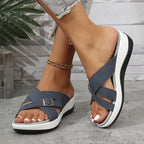 👡✨【Talpă ultra moale】Sandale de vară din piele naturală, cu barete încrucișate și design la modă