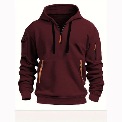 Chaqueta Deportiva con Cremallera  Multibolsillos para Hombre: Estilo Diario