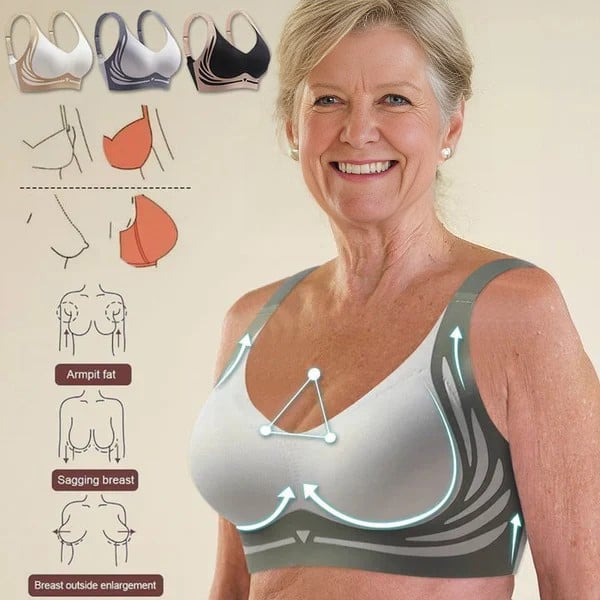 【Paquete de 2】Sujetador de una pieza sin aros para mujer 【40-85KG】