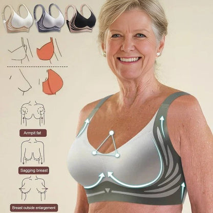 【Paquete de 2】Sujetador de una pieza sin aros para mujer 【40-85KG】