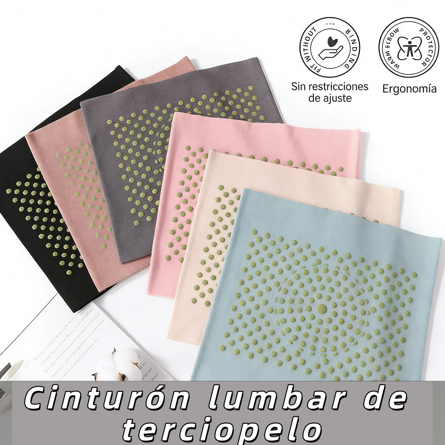 【40-105KG】Soporte de cintura de artemisa unisex, cálido, a prueba de frío y generador de calor, adecuado para deportes.