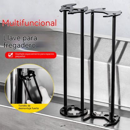 【Compra 1 y llévate 1 gratis】Llave multiusos para lavabos, manguito para grifos, llave para lavabos de baño para mantenimiento, instalación y desmontaje.