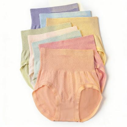 【8 pares】 Braguitas antibacterianas de cintura alta para controlar el vientre