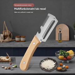 【Kupite 1, dobijte 1 gratis!】🧅🔪 Višenamjenska kuhinjska gulilica 3 u 1: Guli, reže i otvara čepove boca! 🔥