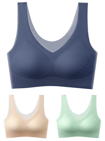 【Ofertă limitată】【Set 3 bucăți】【40–120KG】Sutien push-up din mătase de gheață 2025 – fără cusături, lejer și respirabil 【Confort maxim zilnic】_4067486