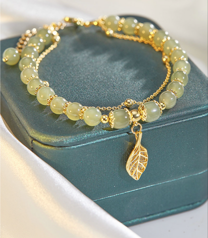 【descuento】de oro de 14K con jade Hetiano