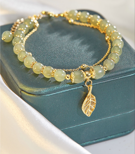 【descuento】de oro de 14K con jade Hetiano