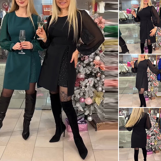 🌈💐【S-5XL】Vestido nuevo, cálido y de moda, de color sólido._3853765