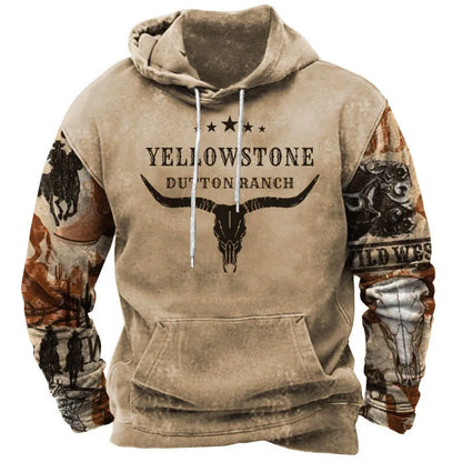 Sudadera con capucha 3D para hombre Manga larga Otoño Invierno Resistente al frío-3851318