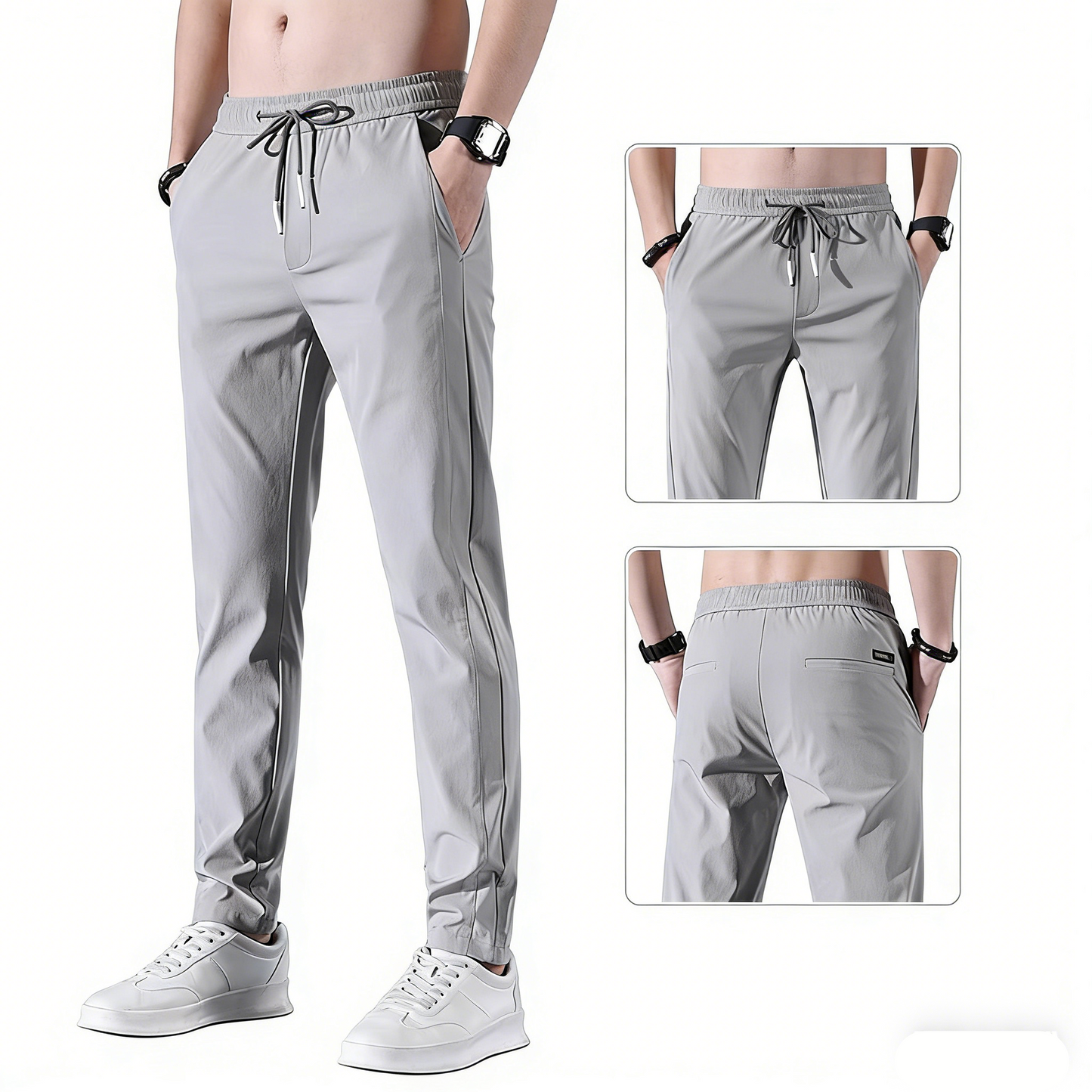 【40-115kg】Nuevos pantalones elásticos de seda helada para primavera y verano 2026.