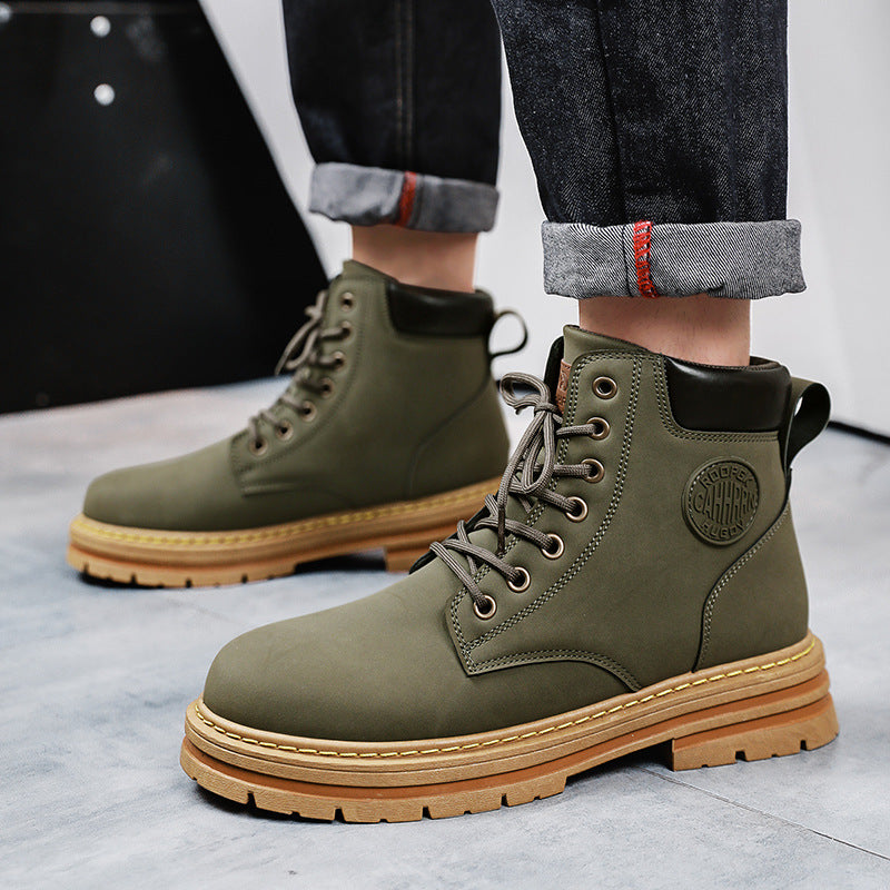 🔥🔥【39-48】Nuevo estilo para otoño e invierno, botas antideslizantes versátiles de suela gruesa para hombre-3845697