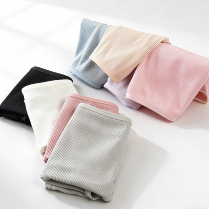 【1 juego de 8 piezas】 Ropa interior antibacteriana de cintura alta para mujer que absorbe la humedad