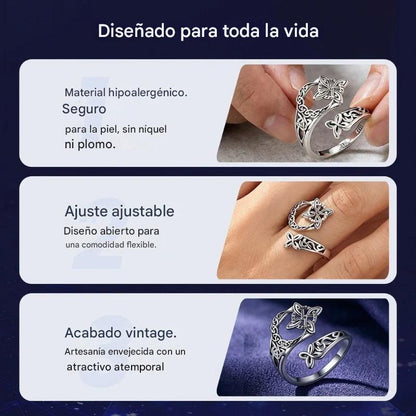 【Compra 1, llévate 1 gratis】Anillo de nudo celta de plata S925 con