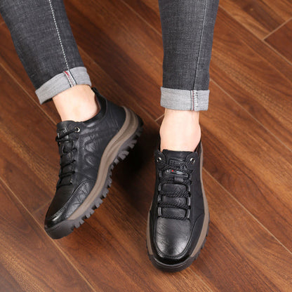 Nuevos zapatos de cuero genuino para hombre, modernos, cómodos y transpirables.