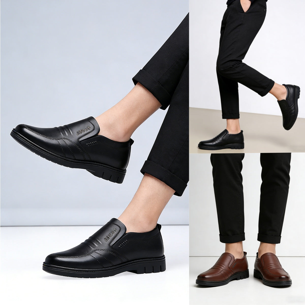 【39-44】Zapatos de negocios de cuero genuino para hombres