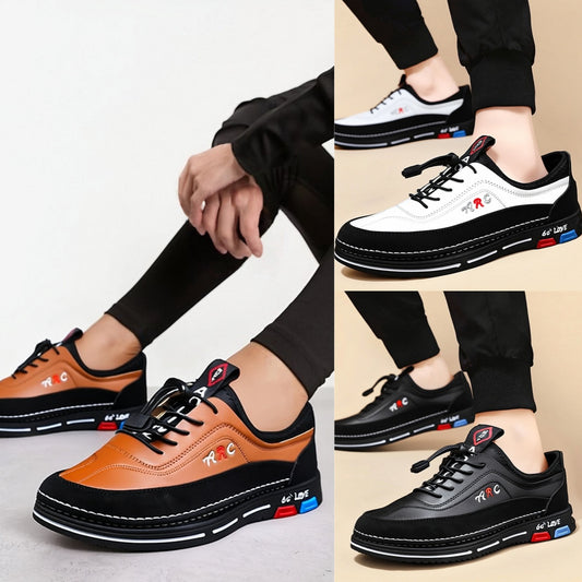 【39-48】Los zapatos de negocios casuales para hombre están hechos de cuero impermeable y resistente a las manchas con una suela suave para un uso cómodo.