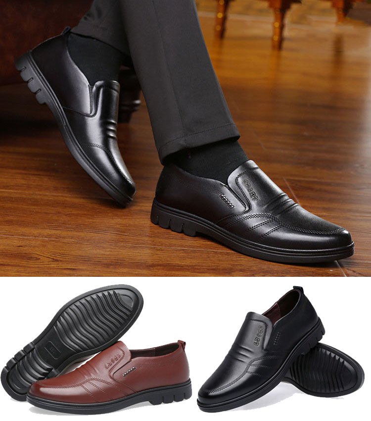 【39-44】Zapatos de negocios de cuero genuino para hombres