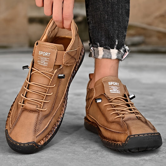 【38-48】2024 nuevos zapatos de cuero de moda para hombres, zapatos casuales retro de moda_3873740