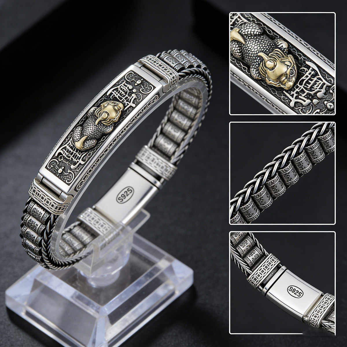 【Descuento por tiempo limitado】Nueva pulsera de la suerte de plata de ley 925
